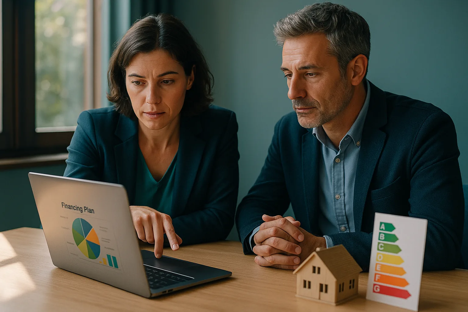 Conseiller ASSISTANCIA présentant un plan de financement